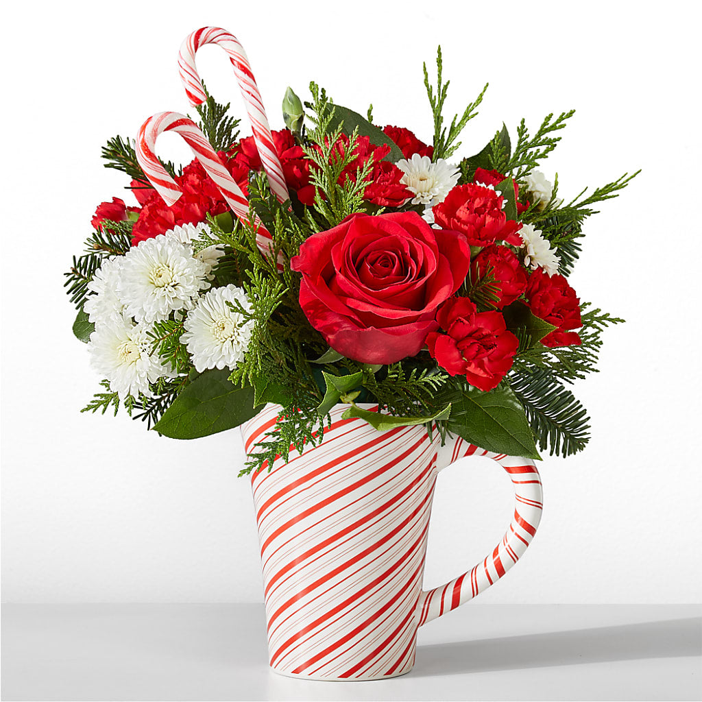 Peppermint Swirl Mug – Poplar Flower Shop, Terre Haute IN