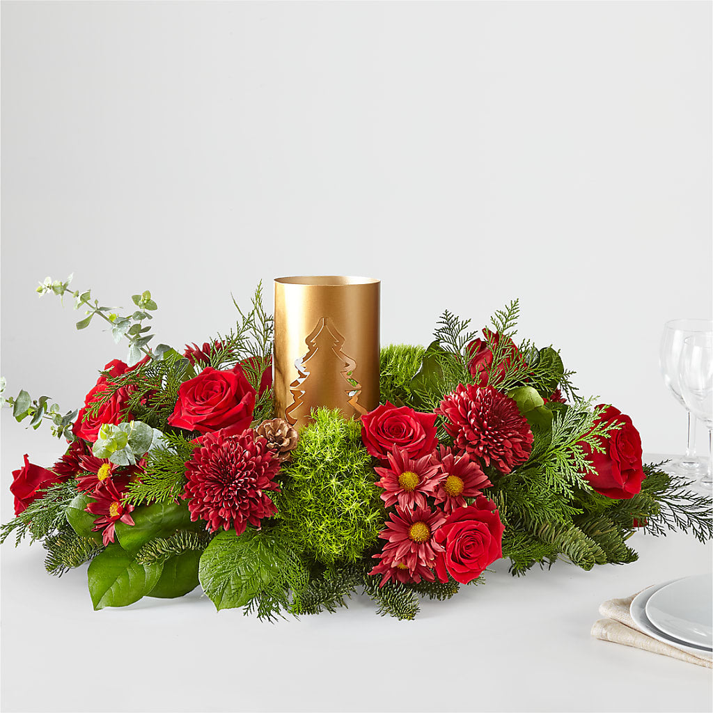 Toast the Season Centerpiece – Poplar Flower Shop, Terre Haute IN