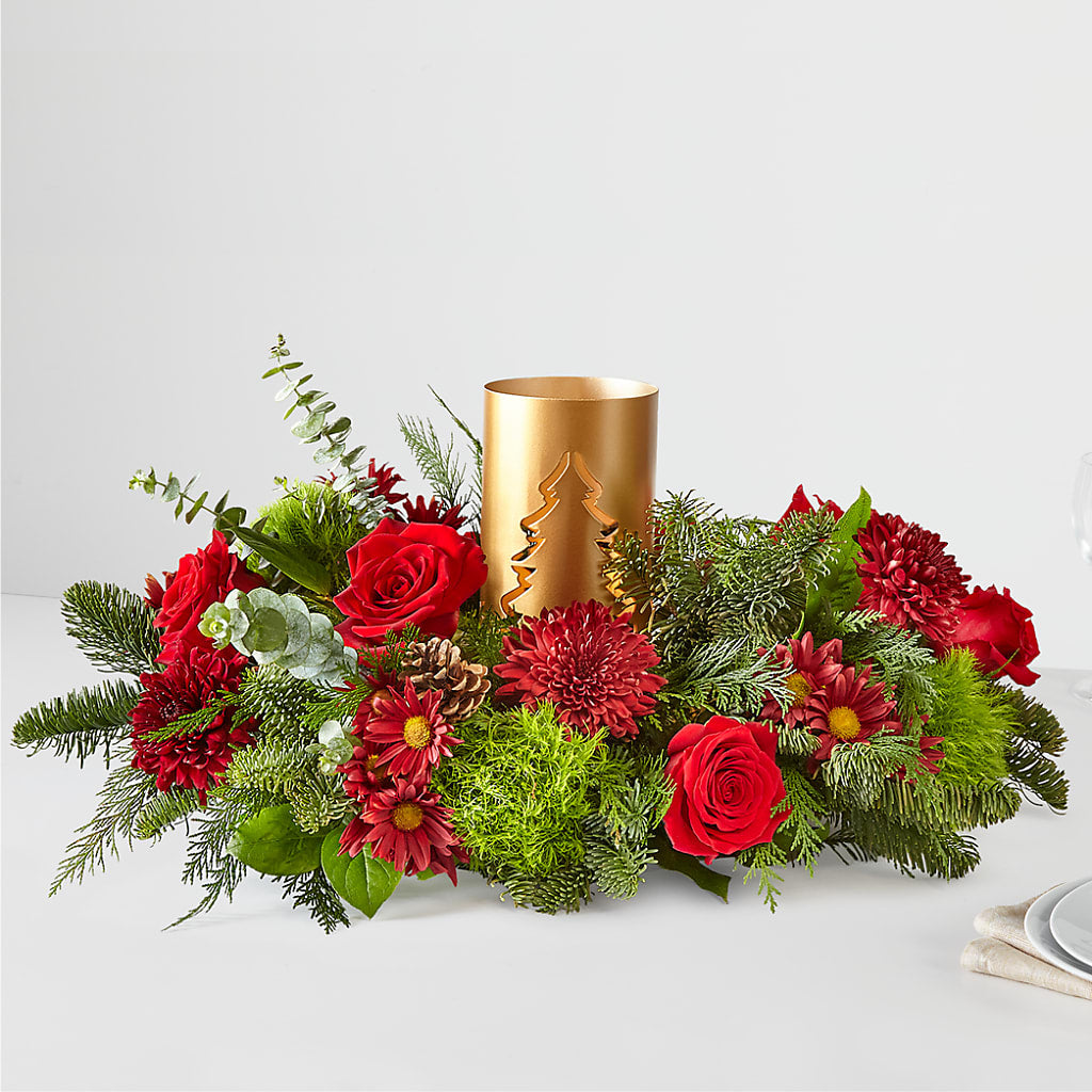 Toast the Season Centerpiece – Poplar Flower Shop, Terre Haute IN
