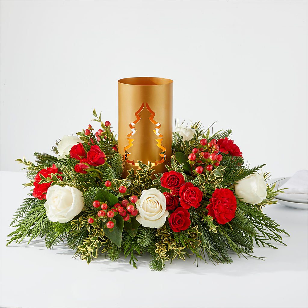 December Dreams Centerpiece – Poplar Flower Shop, Terre Haute IN