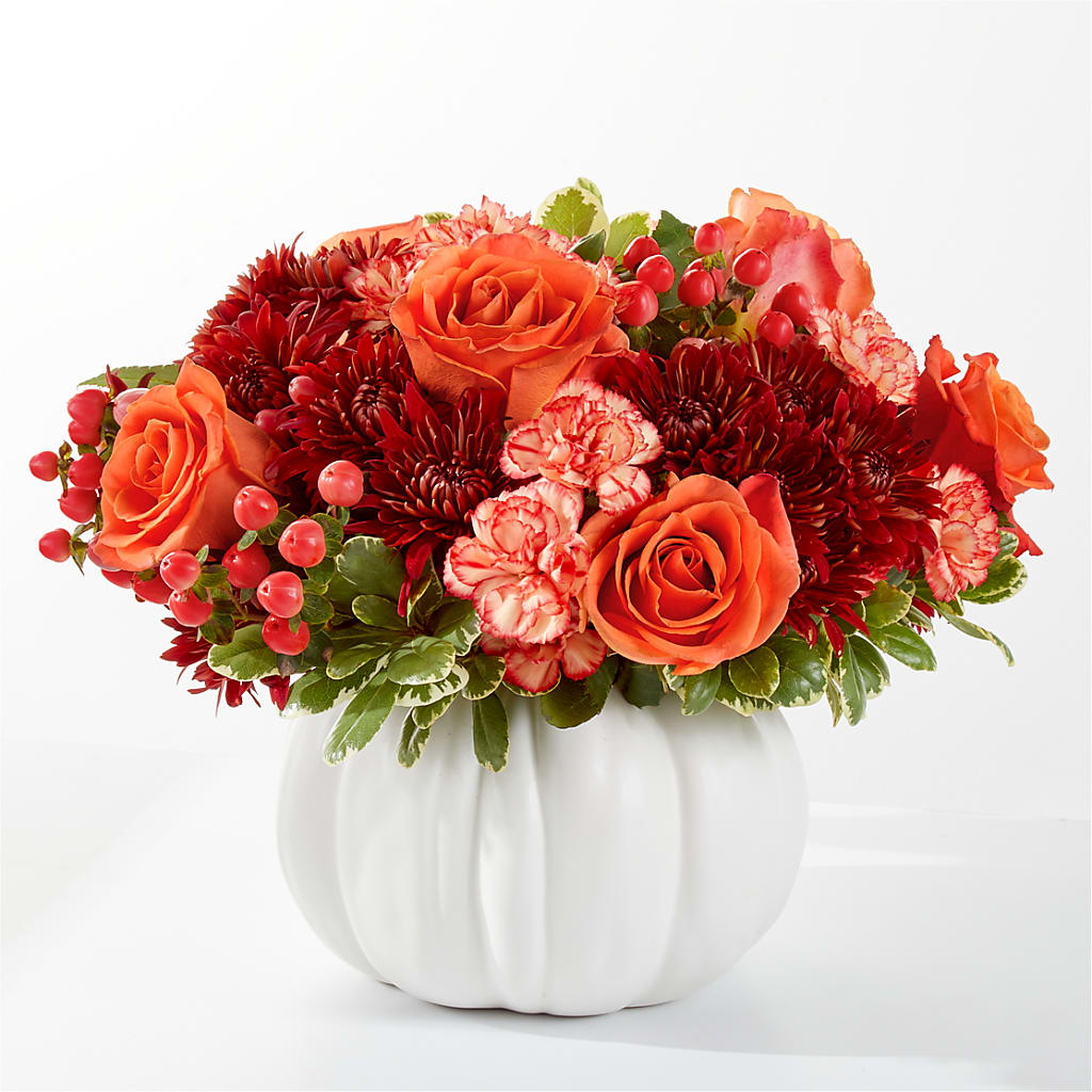 Autumn Air Pumpkin Bouquet – Poplar Flower Shop, Terre Haute IN