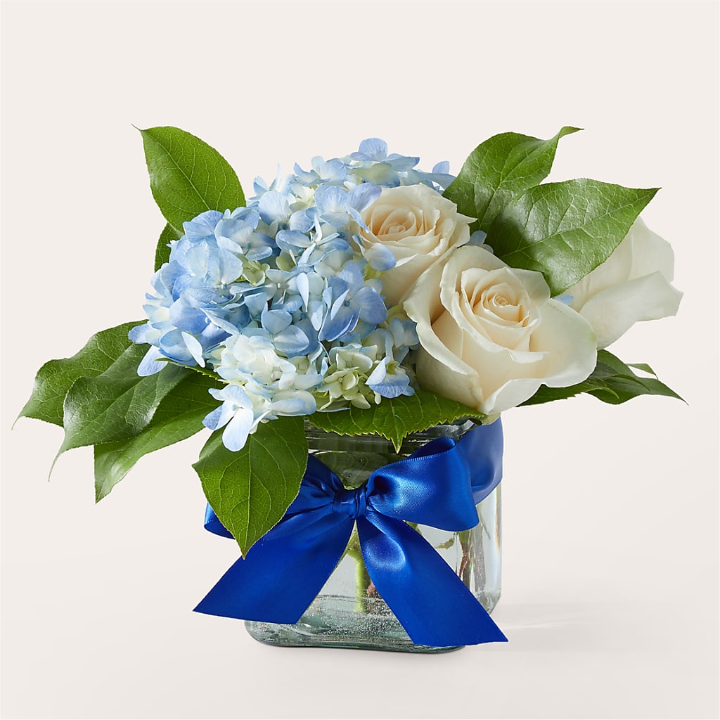 Sky Blue Delight Bouquet – Poplar Flower Shop, Terre Haute IN