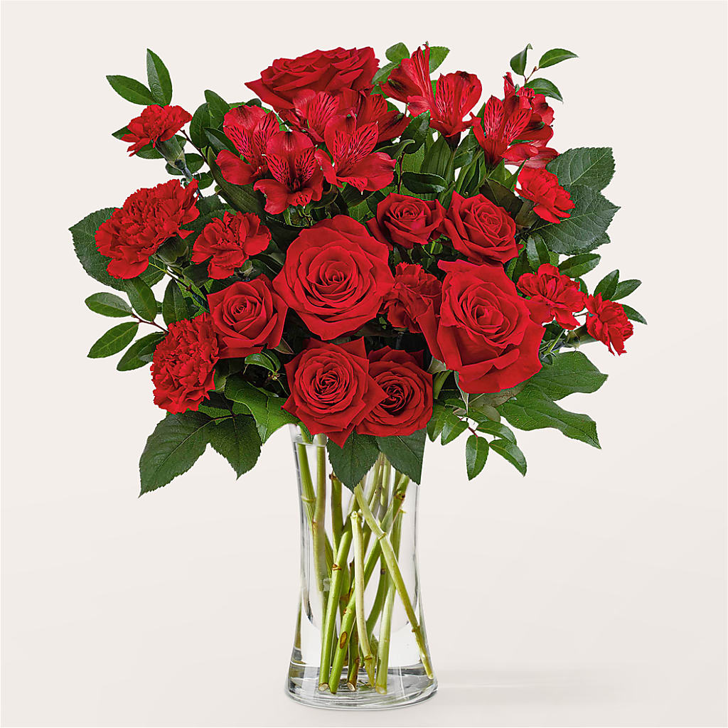 Brilliant Ruby Bouquet – Poplar Flower Shop, Terre Haute IN
