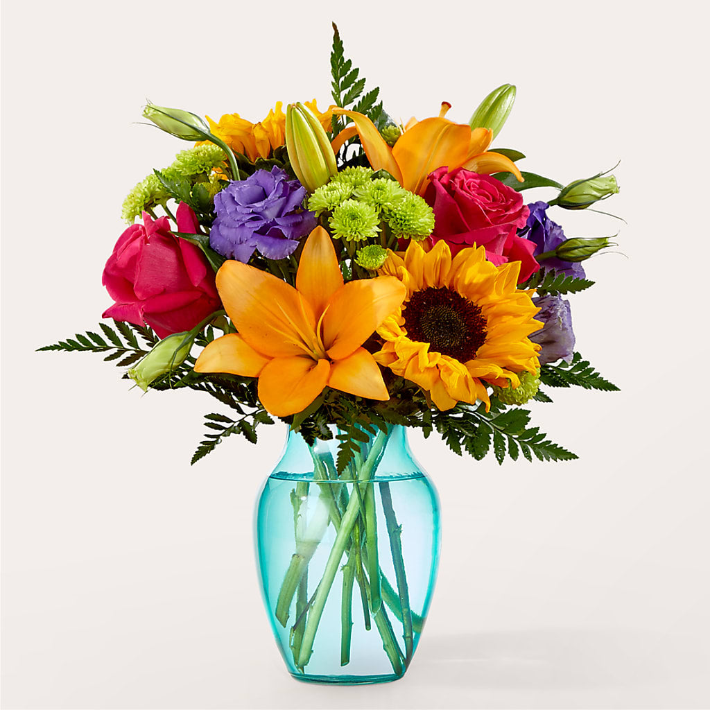 Double Rainbow Bouquet – Poplar Flower Shop, Terre Haute IN