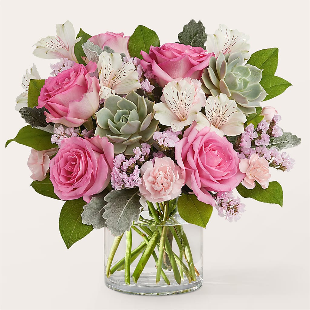 Dusty Rose Bouquet – Poplar Flower Shop, Terre Haute IN