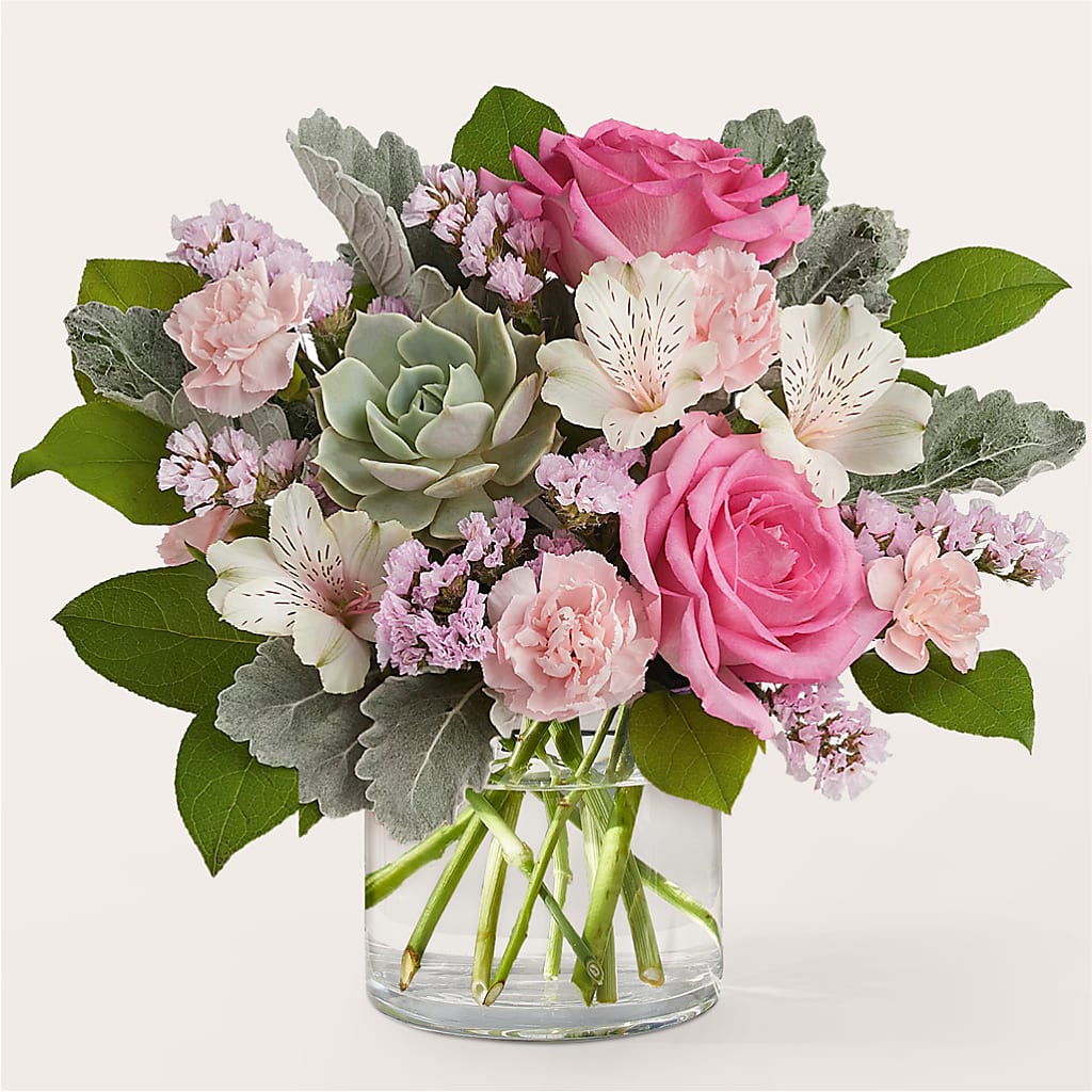 Dusty Rose Bouquet – Poplar Flower Shop, Terre Haute IN