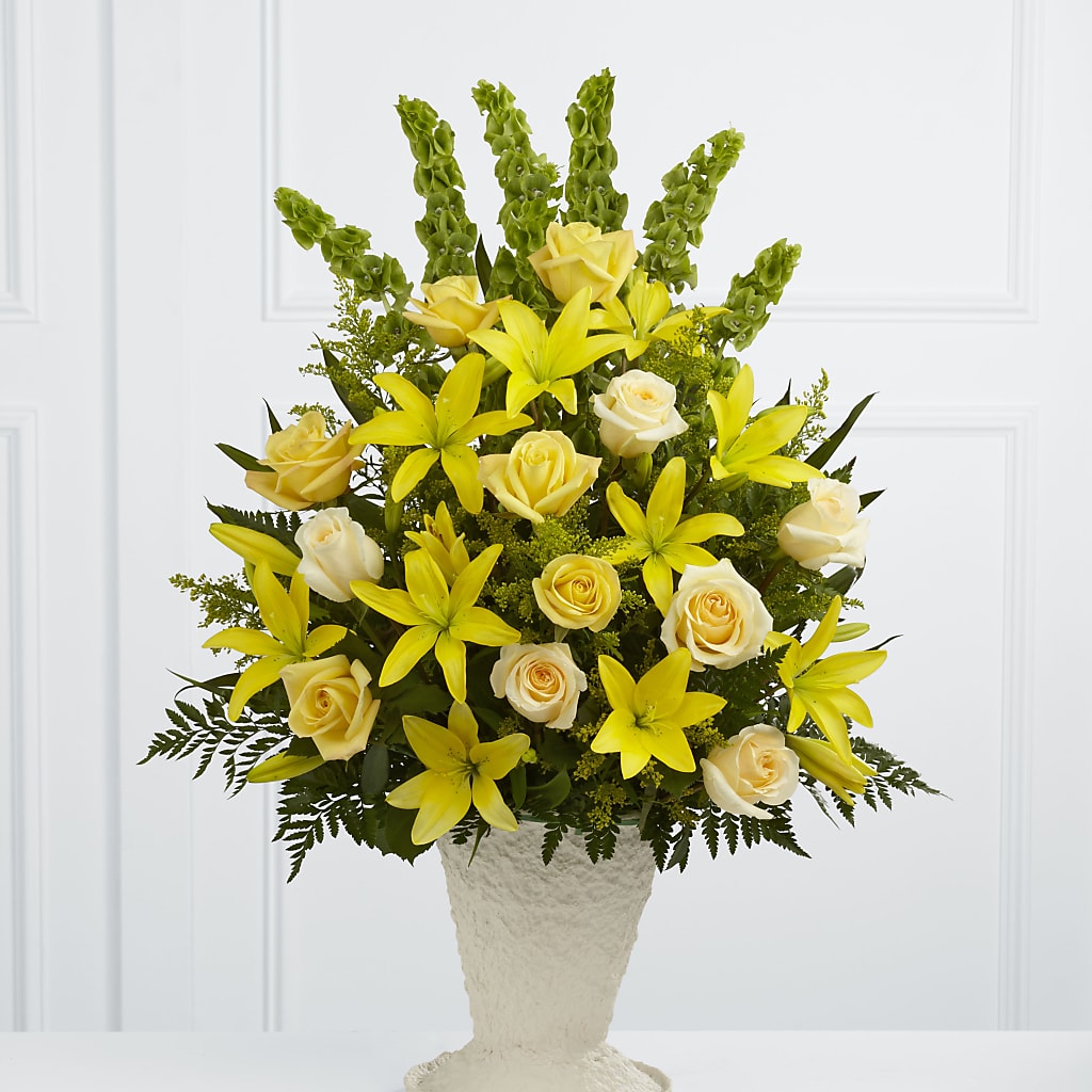 Golden Memories Arrangement – Poplar Flower Shop, Terre Haute IN