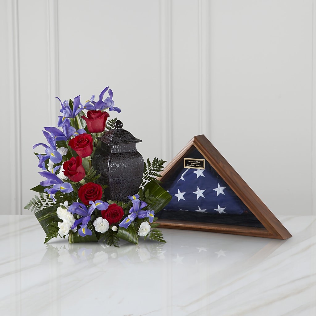 Patriotic Tribute Arrangement – Poplar Flower Shop, Terre Haute IN