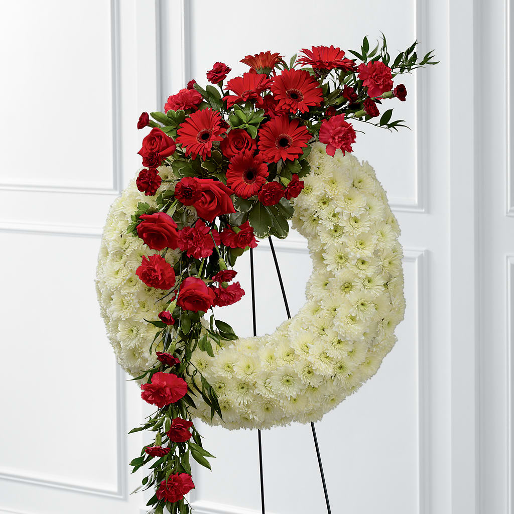 Graceful Tribute Wreath – Poplar Flower Shop, Terre Haute IN