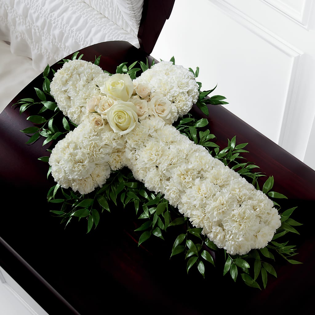 Peaceful Memories Casket Spray (Standard) – Poplar Flower Shop, Terre Haute IN