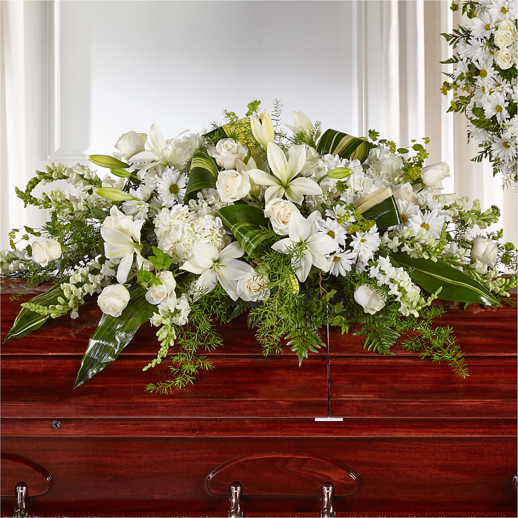 Abundance Casket Spray – Poplar Flower Shop, Terre Haute IN