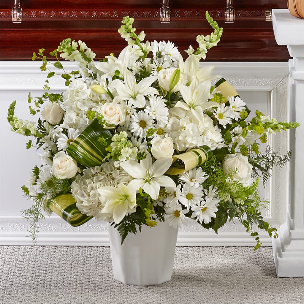 Thoughts of Tranquility Floor Basket – Poplar Flower Shop, Terre Haute IN