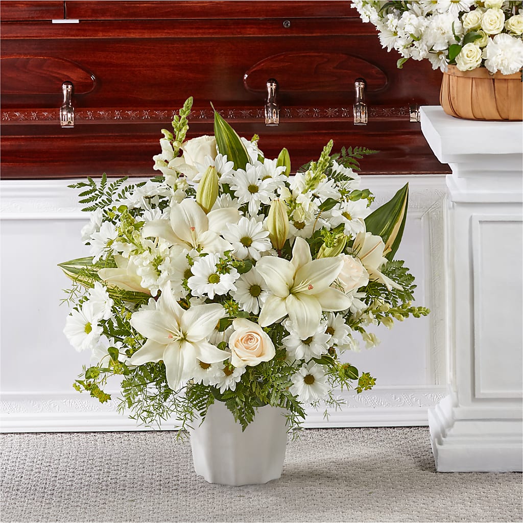 Thoughts of Tranquility Floor Basket – Poplar Flower Shop, Terre Haute IN