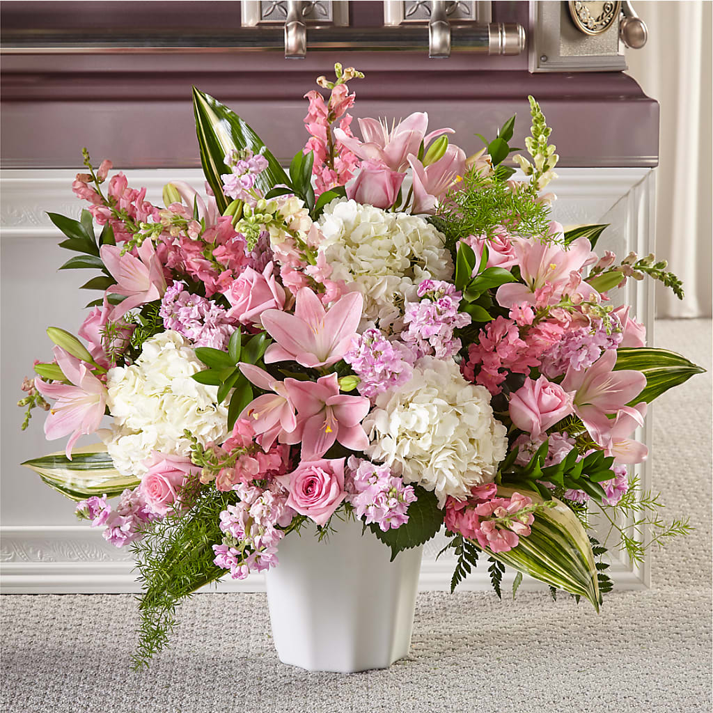 Simply Serene Floor Basket – Poplar Flower Shop, Terre Haute IN