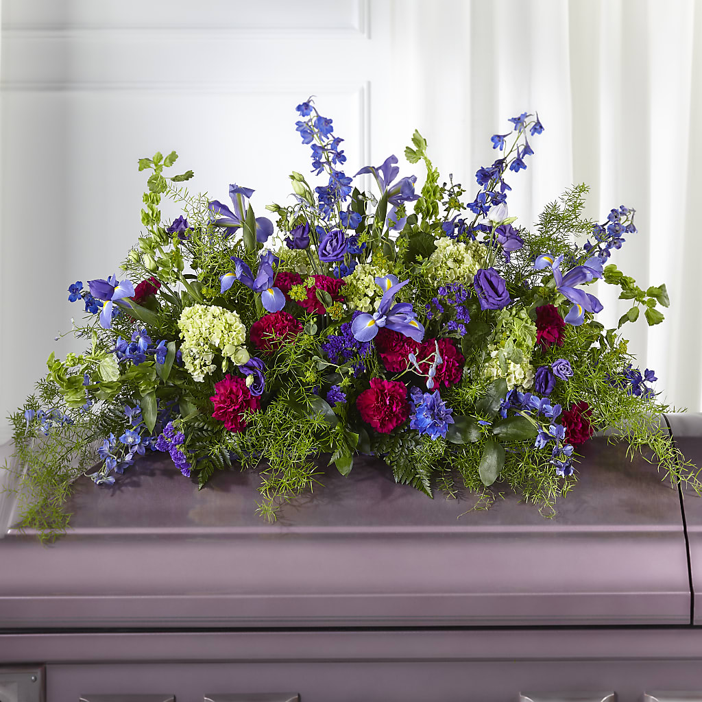 Always Treasured Casket Spray – Poplar Flower Shop, Terre Haute IN