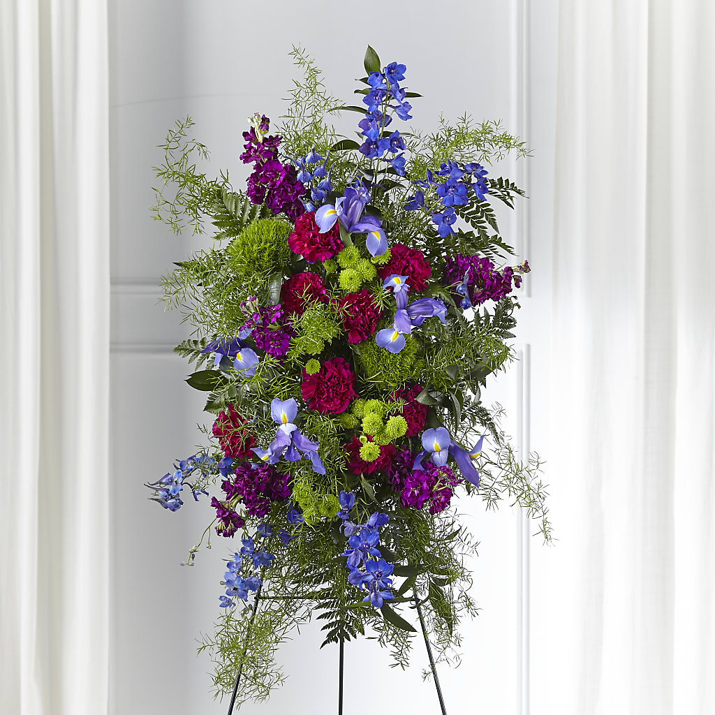 Heavenly Skies Standing Spray – Poplar Flower Shop, Terre Haute IN