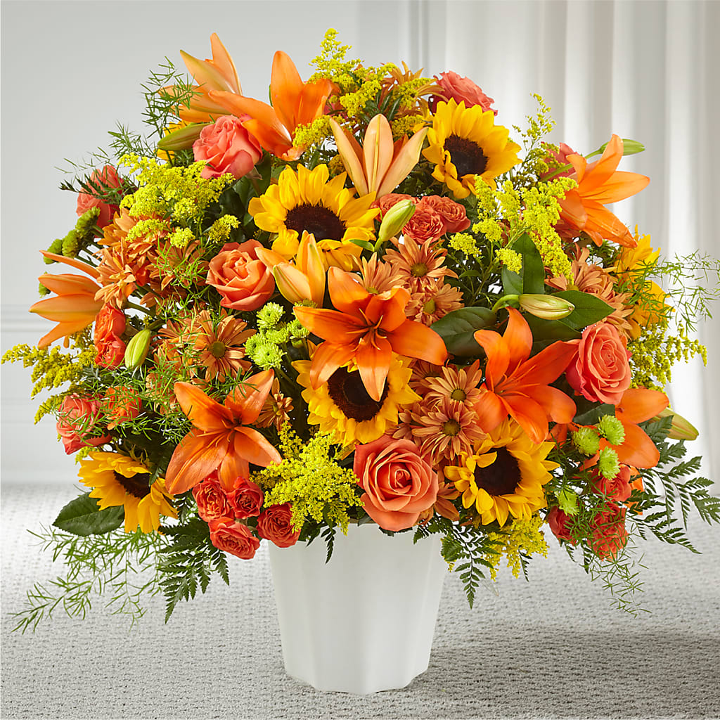 Harvest Thoughts Floor Basket – Poplar Flower Shop, Terre Haute IN
