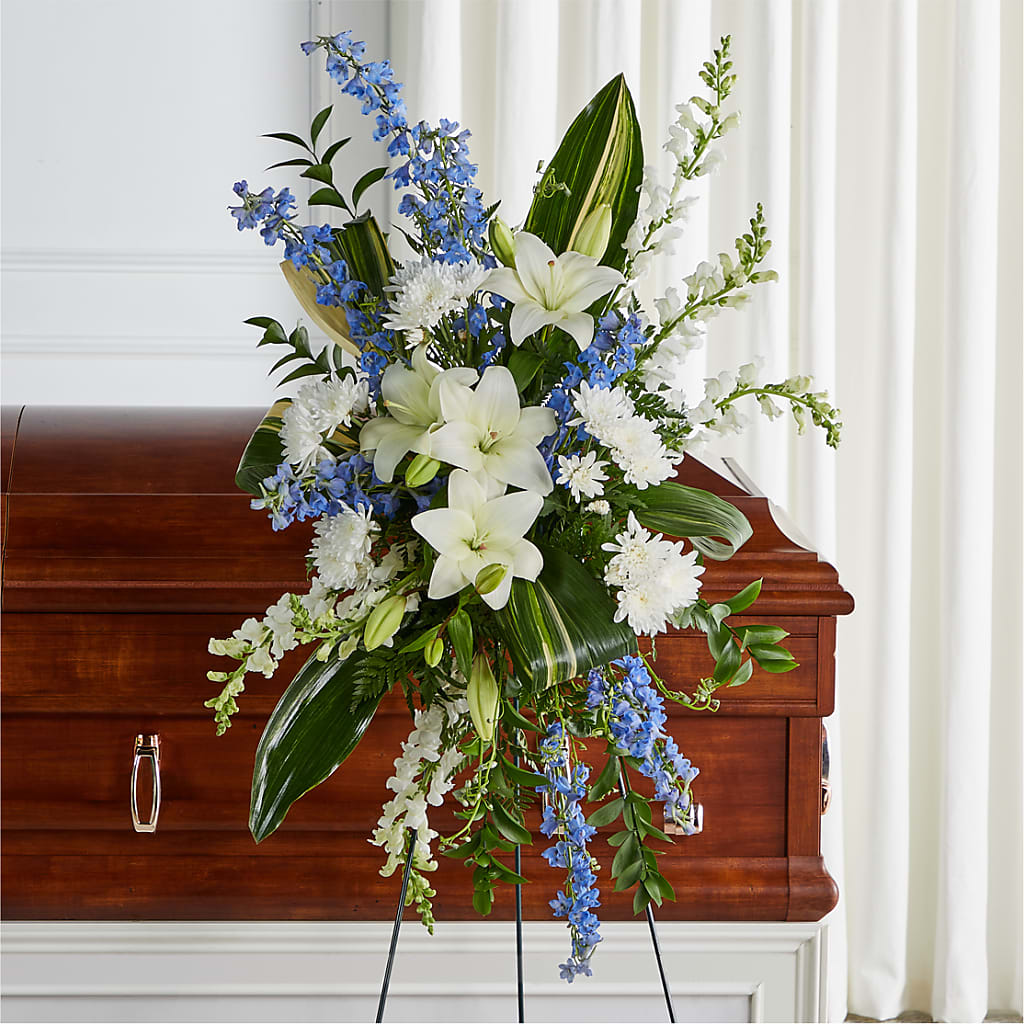 Eternal Impressions Standing Spray – Poplar Flower Shop, Terre Haute IN