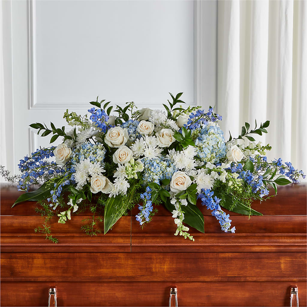 Timeless Essence Casket Spray – Poplar Flower Shop, Terre Haute IN