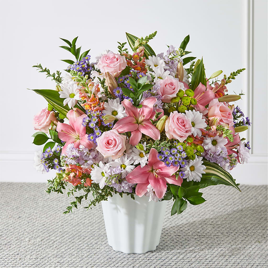 Abundant Compassion Floor Basket – Poplar Flower Shop, Terre Haute IN