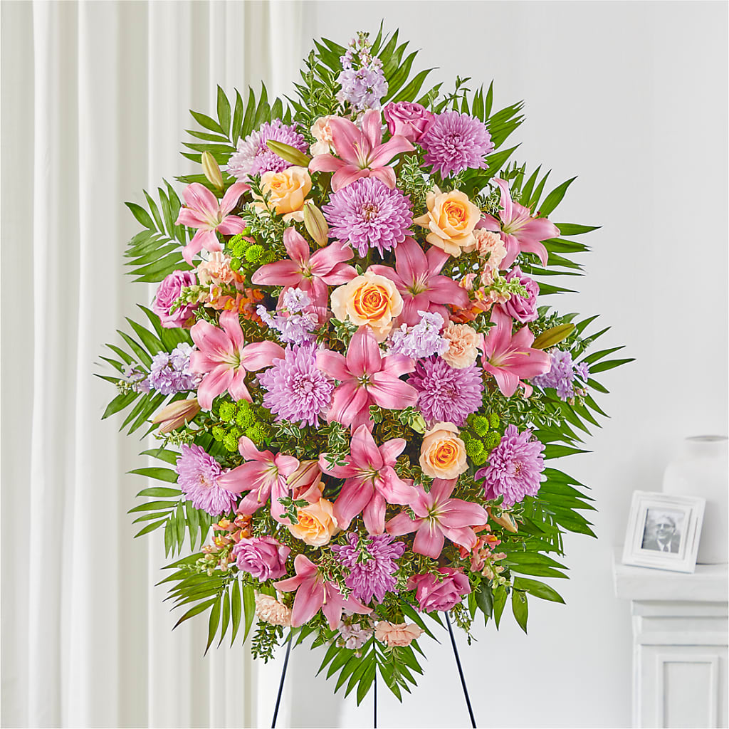 Love & Light Standing Spray – Poplar Flower Shop, Terre Haute IN