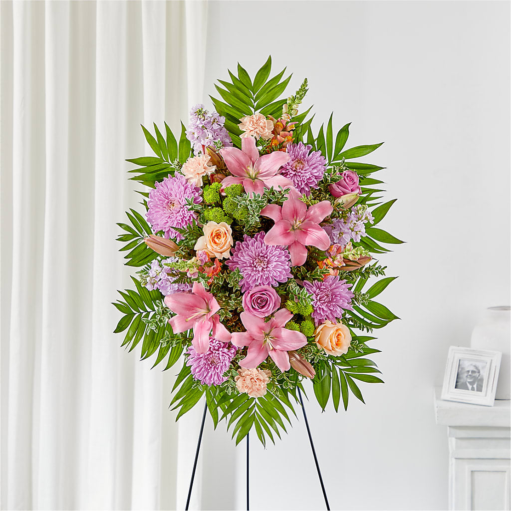 Love & Light Standing Spray – Poplar Flower Shop, Terre Haute IN
