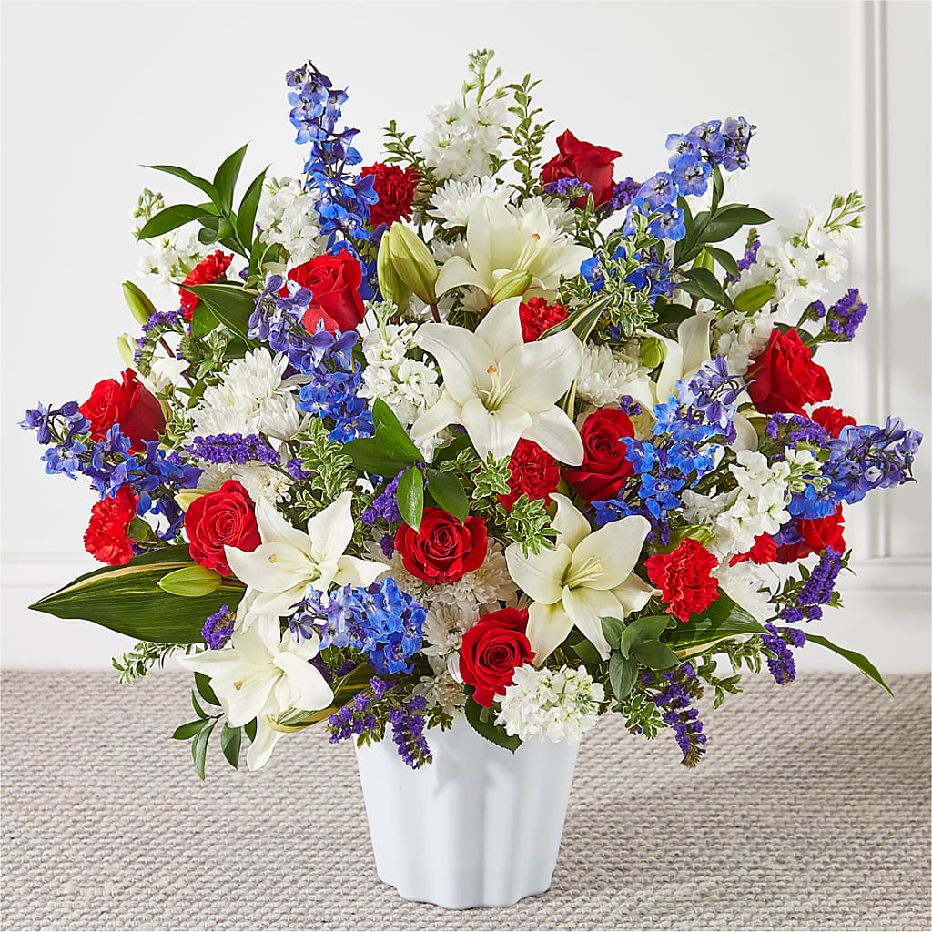 Consoled Floor Basket – Poplar Flower Shop, Terre Haute IN