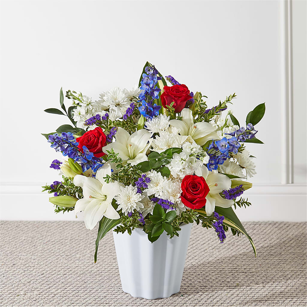 Consoled Floor Basket – Poplar Flower Shop, Terre Haute IN