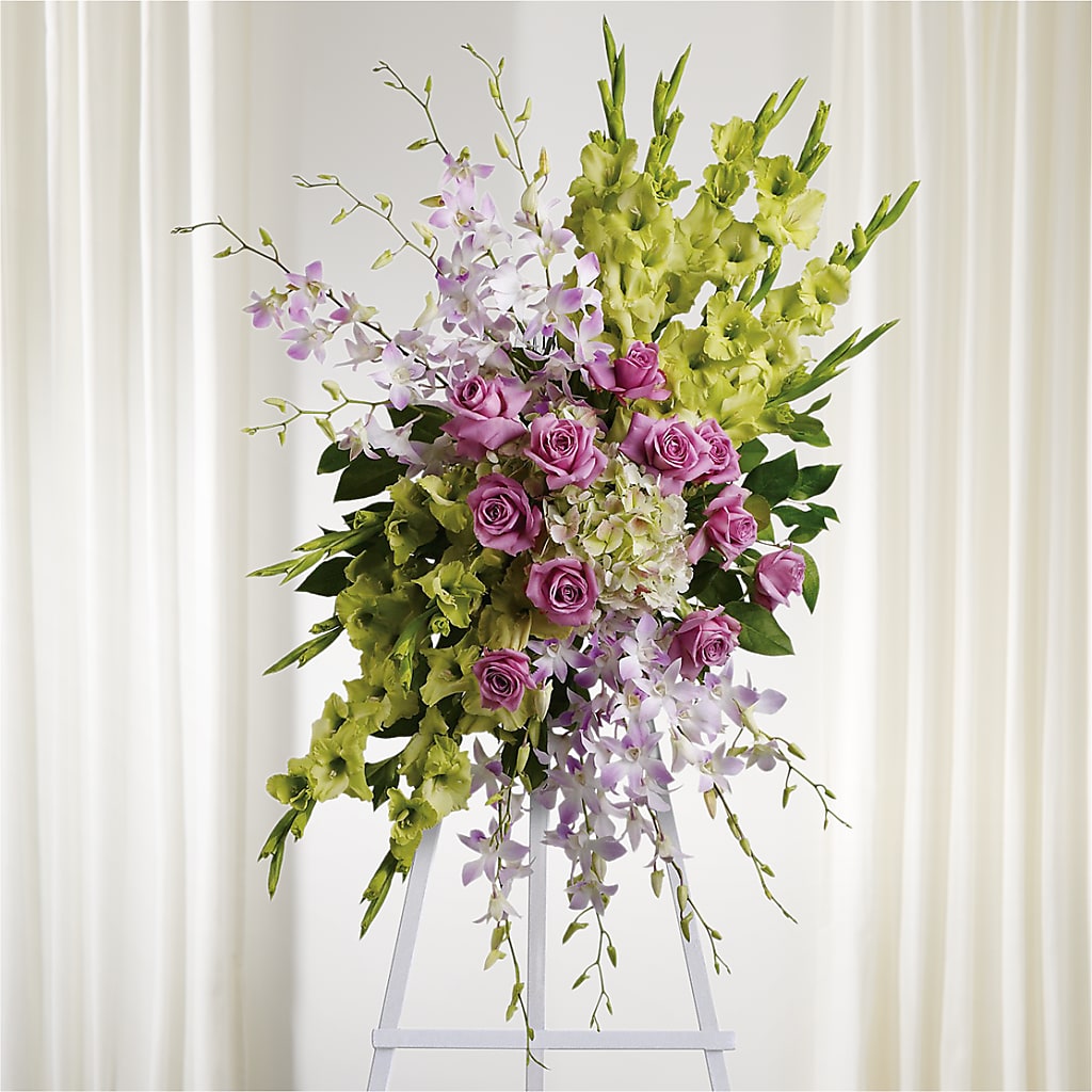 Lasting Legacy Standing Spray – Poplar Flower Shop, Terre Haute IN