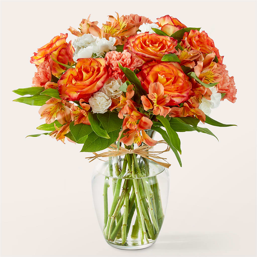 Apricot Glow Bouquet – Poplar Flower Shop, Terre Haute IN