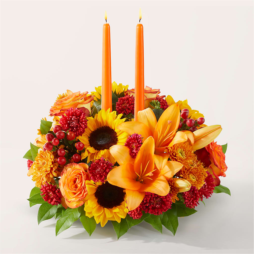 Grateful Centerpiece – Poplar Flower Shop, Terre Haute IN