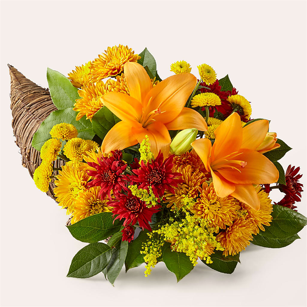 Feast of Color Cornucopia – Poplar Flower Shop, Terre Haute IN