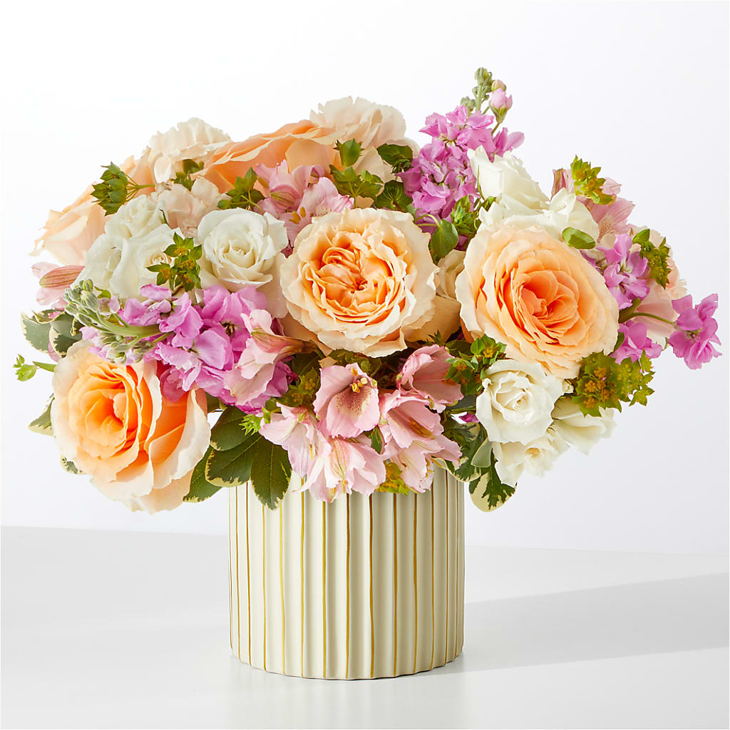 Paradise Bouquet with Ivory Vase – Poplar Flower Shop, Terre Haute IN