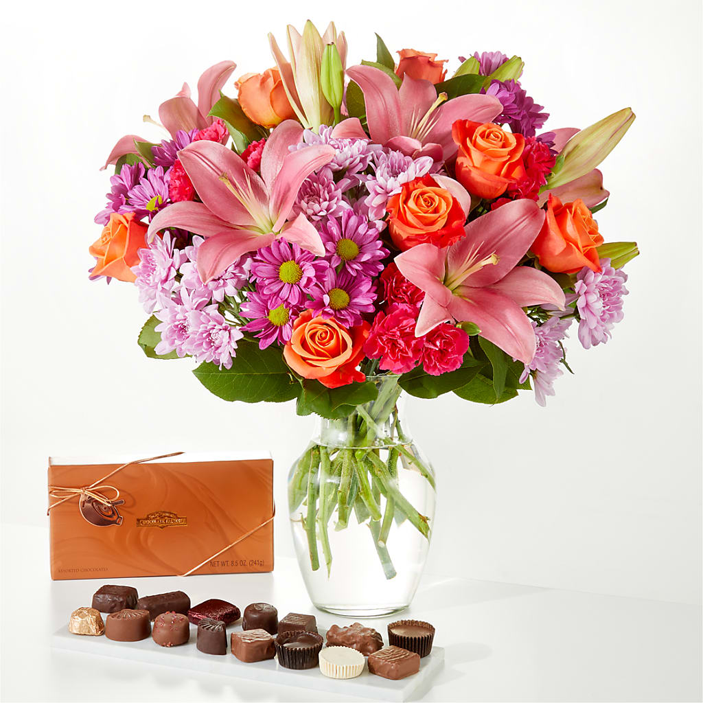 One and Only Bouquet and Chocolate Bundle – Poplar Flower Shop, Terre Haute IN