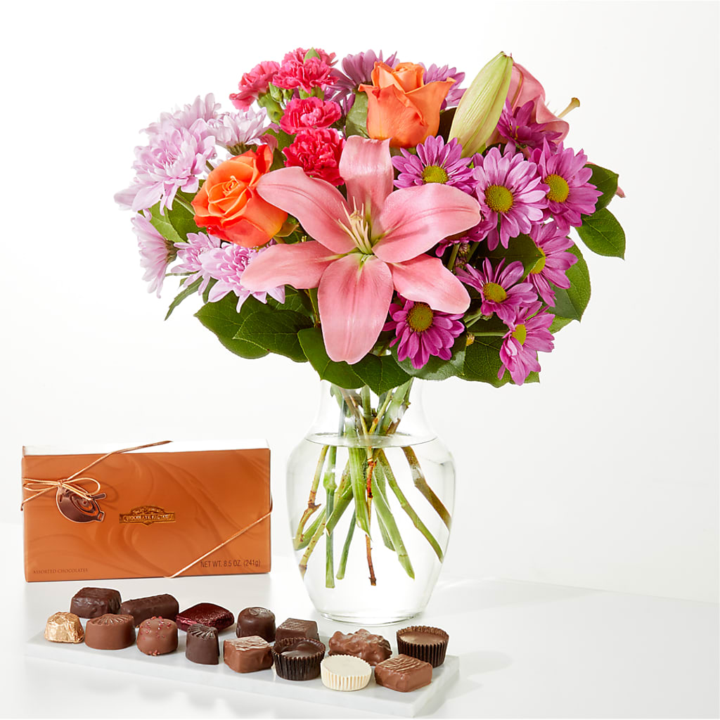One and Only Bouquet and Chocolate Bundle – Poplar Flower Shop, Terre Haute IN