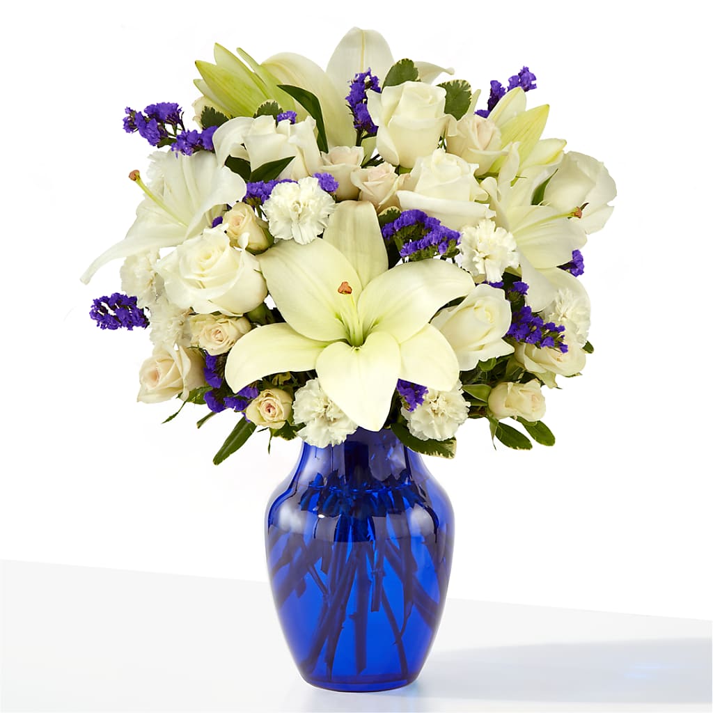 Sapphire Rush Bouquet – Poplar Flower Shop, Terre Haute IN