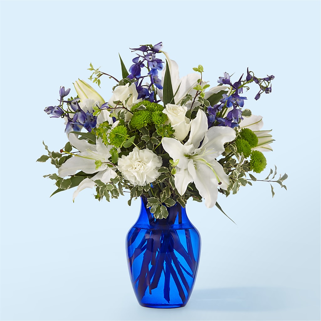 Santorini Bouquet – Poplar Flower Shop, Terre Haute IN