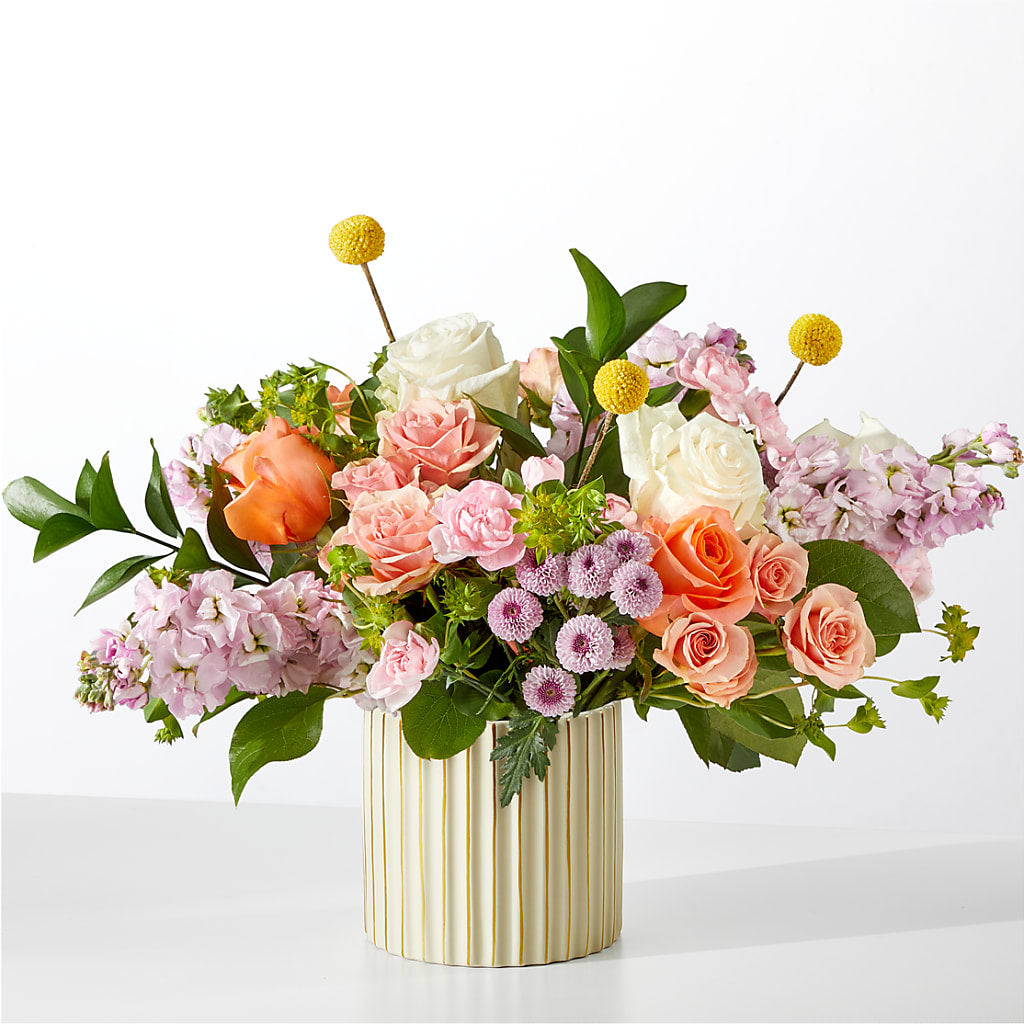 French Market Bouquet with Ivory Vase – Poplar Flower Shop, Terre Haute IN