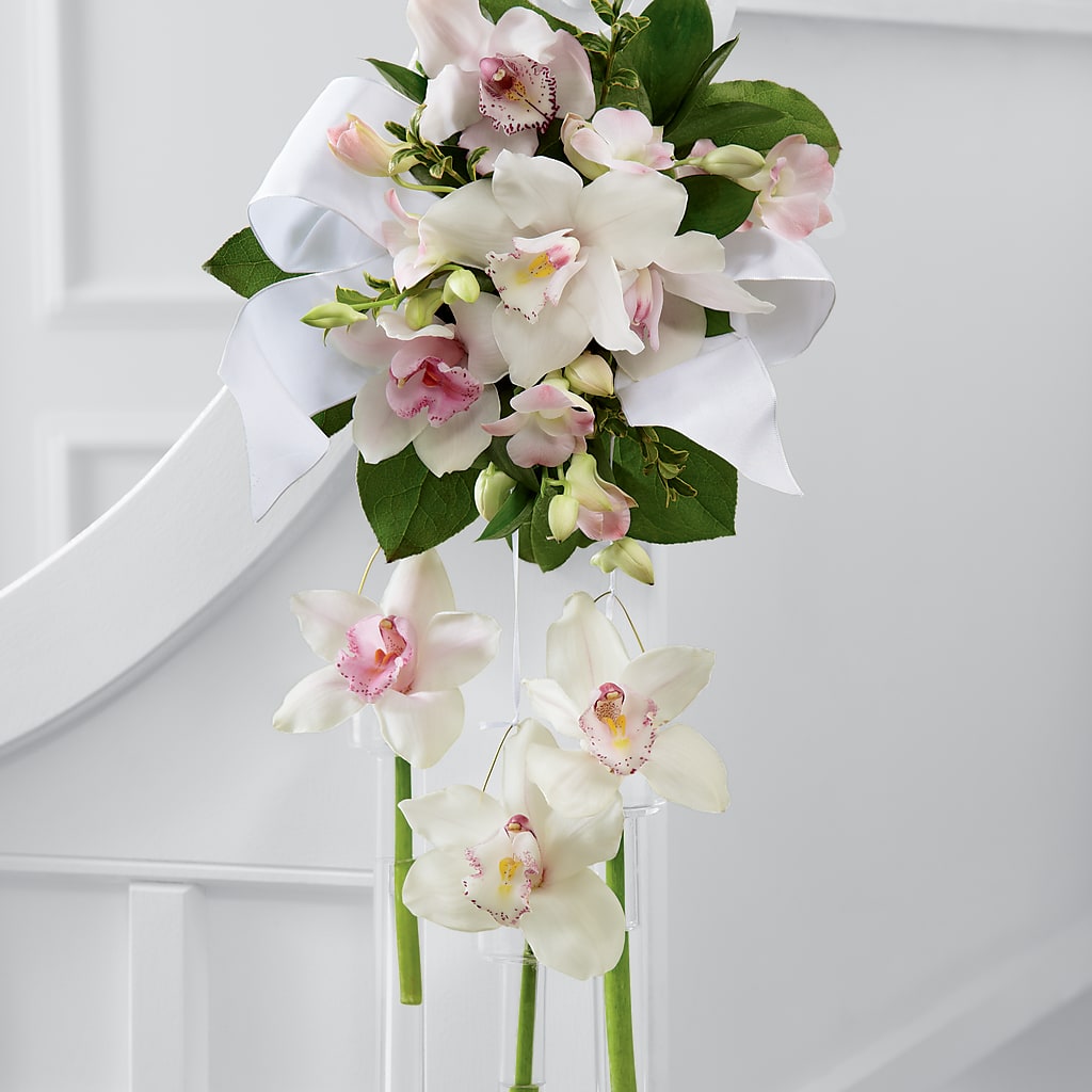 Perfect Entrance Pew Arrangement – Poplar Flower Shop, Terre Haute IN