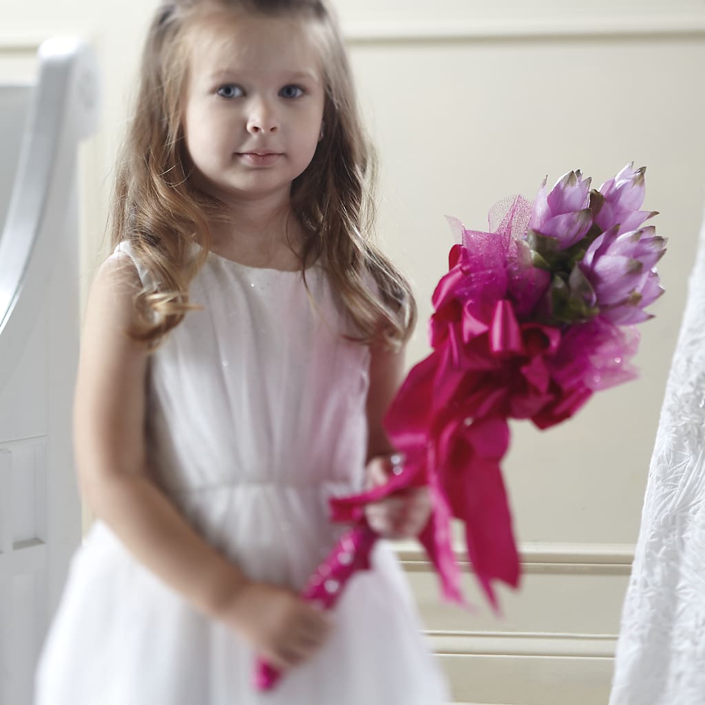 Sparkle Pink Flower Girl Bouquet – Poplar Flower Shop, Terre Haute IN