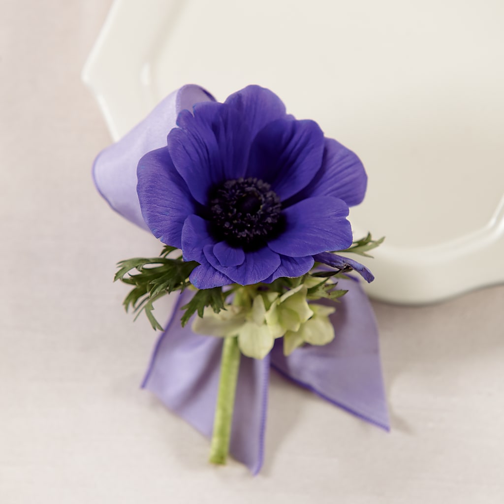 Purple Passion Boutonniere – Poplar Flower Shop, Terre Haute IN