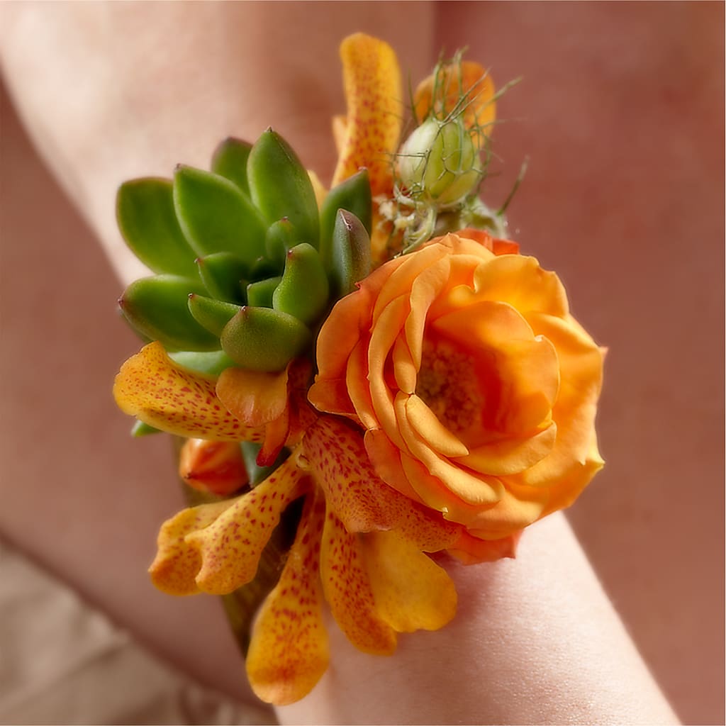 Irresistible Love Wrist Corsage – Poplar Flower Shop, Terre Haute IN