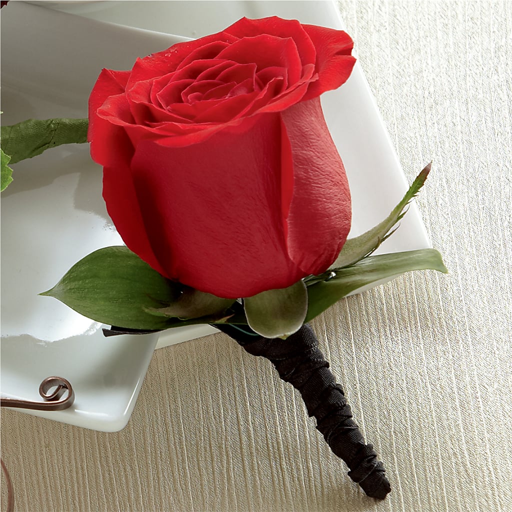 Red Rose Boutonniere – Poplar Flower Shop, Terre Haute IN