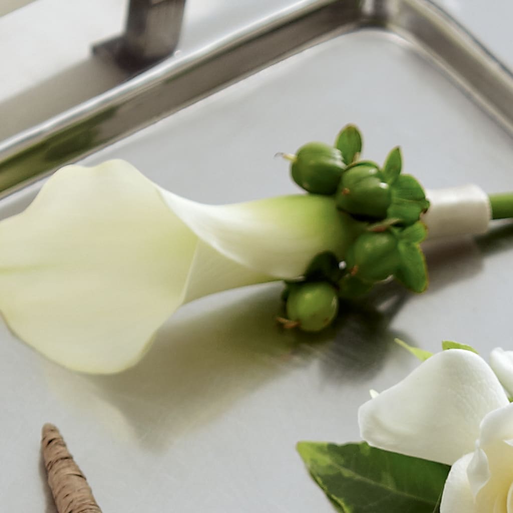 White Calla Boutonniere – Poplar Flower Shop, Terre Haute IN