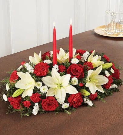 1-800-Flowers Traditional Christmas Centerpiece