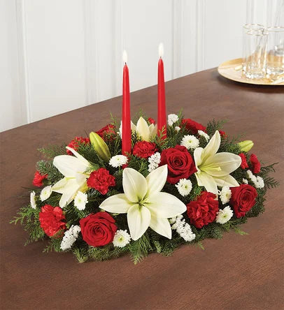 1-800-Flowers Traditional Christmas Centerpiece