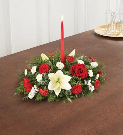 1-800-Flowers Traditional Christmas Centerpiece