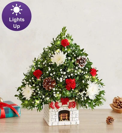 1-800-Flowers Holiday Flower Tree - Merry Mantel