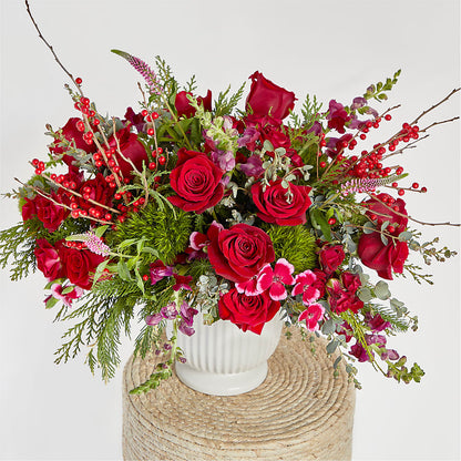 Big Red Bow Bouquet –  Poplar Flower Shop, Terre Haute IN