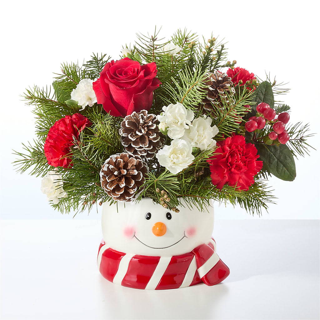 Jolly Snowman Bouquet –  Poplar Flower Shop, Terre Haute IN